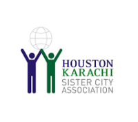 A logo of the houston karachi sister city association.