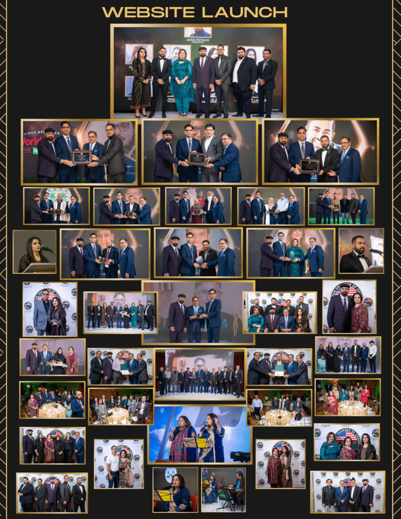 A collage of photos with people in suits and ties.